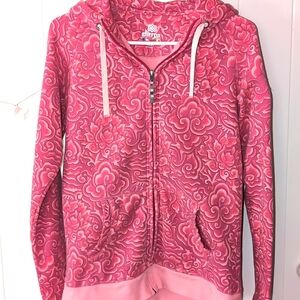Sherpa Made in Nepal Neon Floral Fleece Hoodie Medium